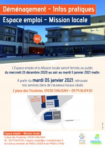 Déménagement Espace emploi - Mission locale en Moselle et Madon